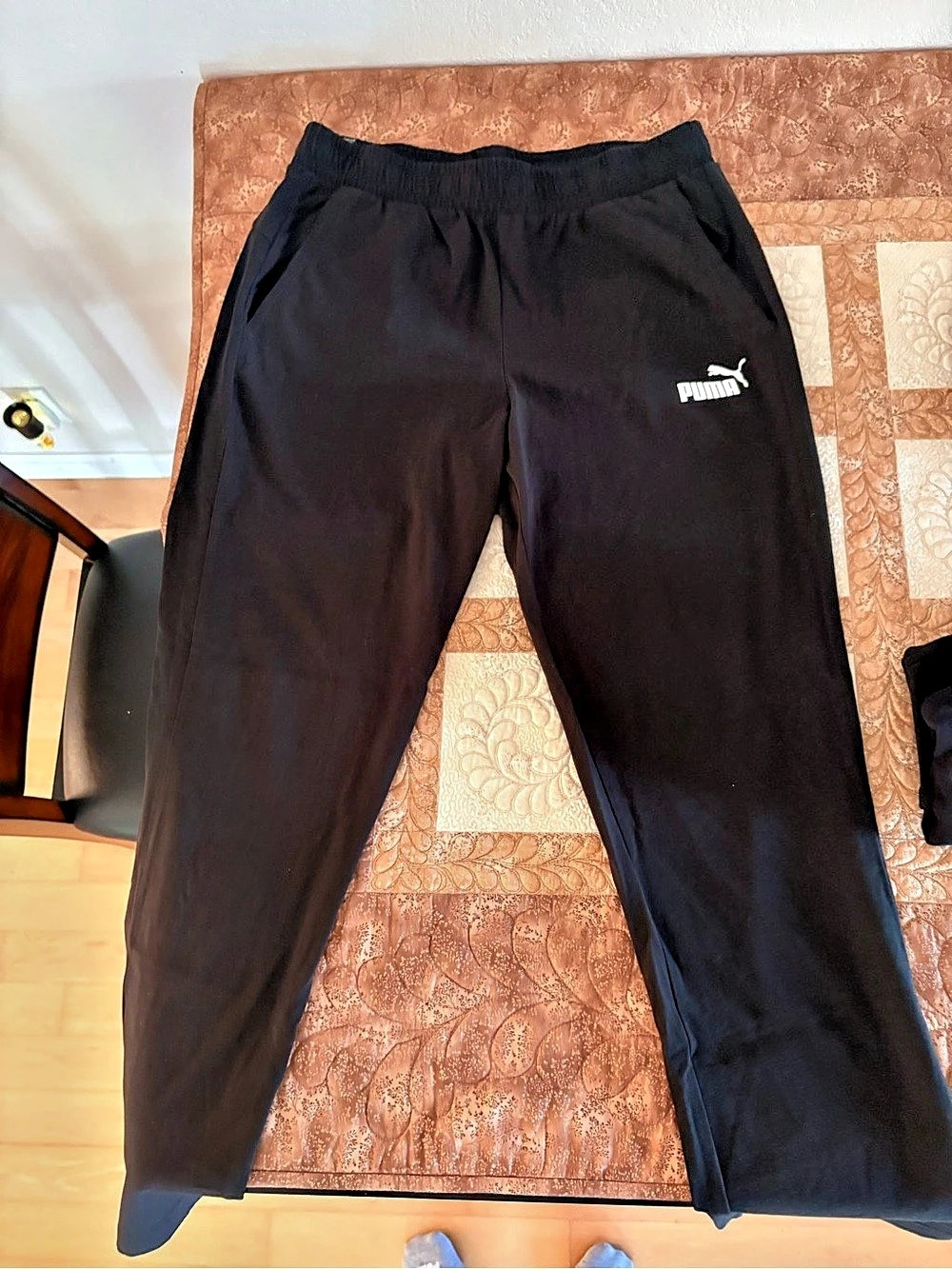 Puma Essentials Jersey Pants Black Track Pants Medium